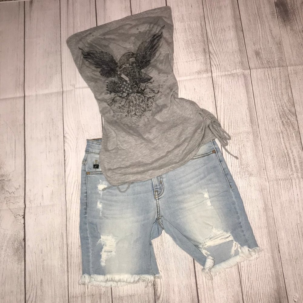 KanCan Distressed Jean Shorts